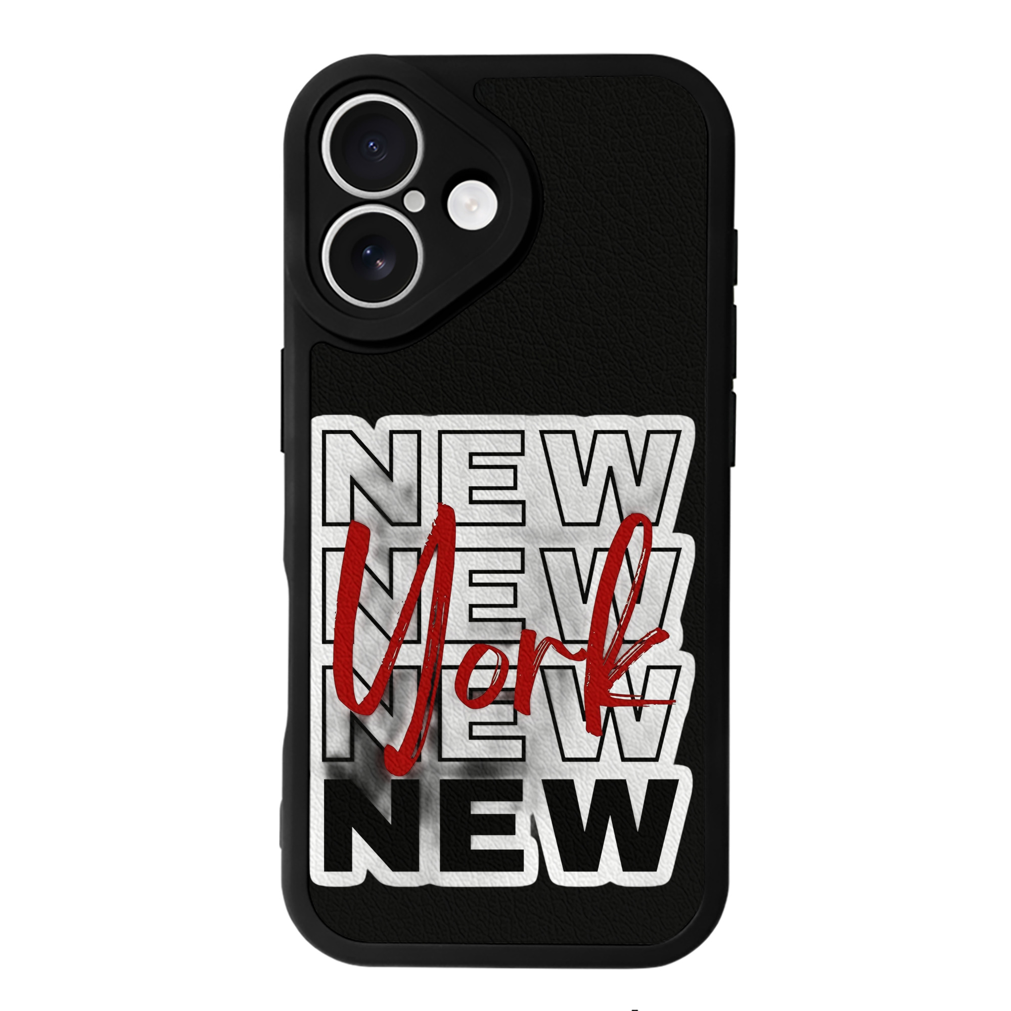 New York Yankees New York Logo IPhone 16 Silicone Leather Case – UV Print, Lambskin Texture – Perfect Fit, Wireless Charging Compatible, Scratch Resistant, Precise Cutouts – Stylish Protection For IPhone 16